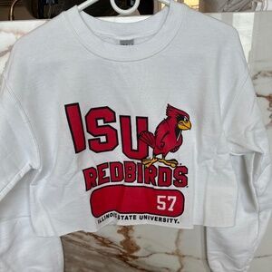 Long sleeve Illinois State University Cropped Crewneck